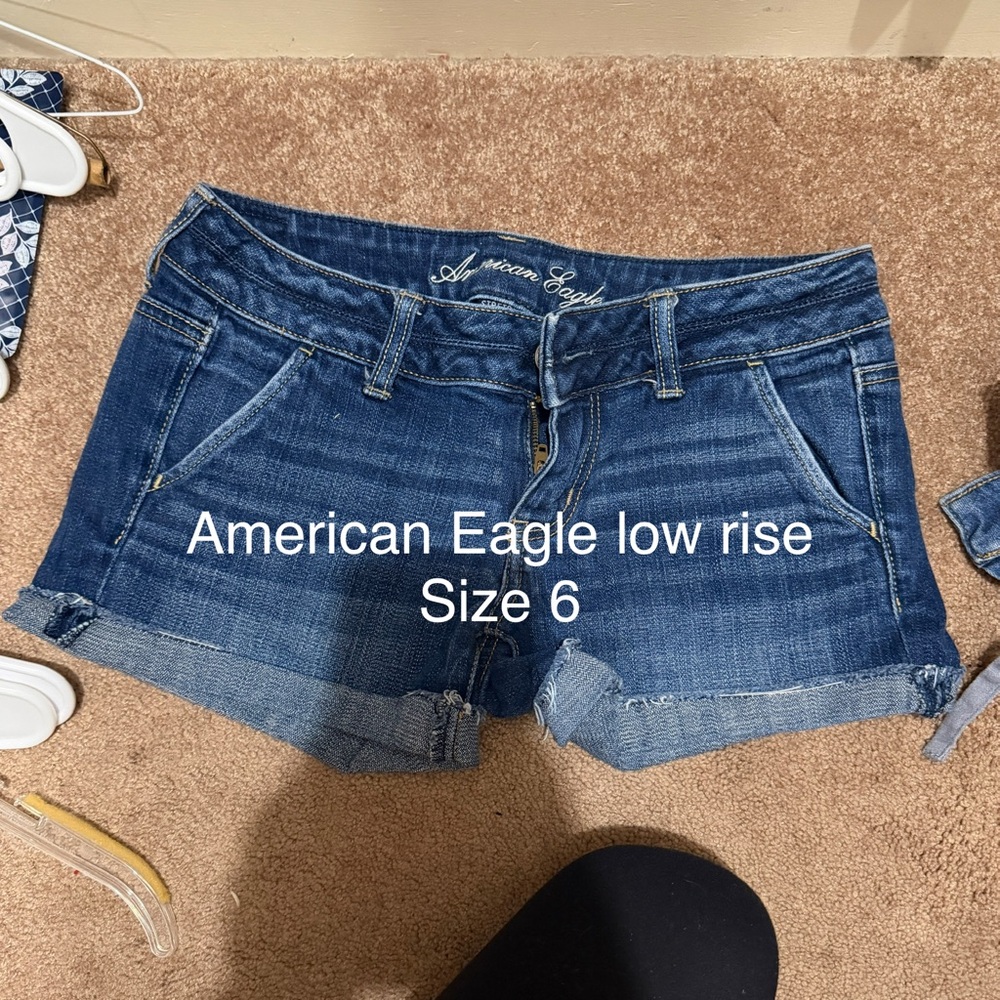 American Eagle Outfitters Women's Dark Blue Jean Shorts